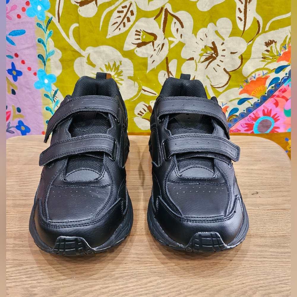 Men's Guide Gear Walking Hook-and-Loop Comfortable Velcro Shoes Black Size 12